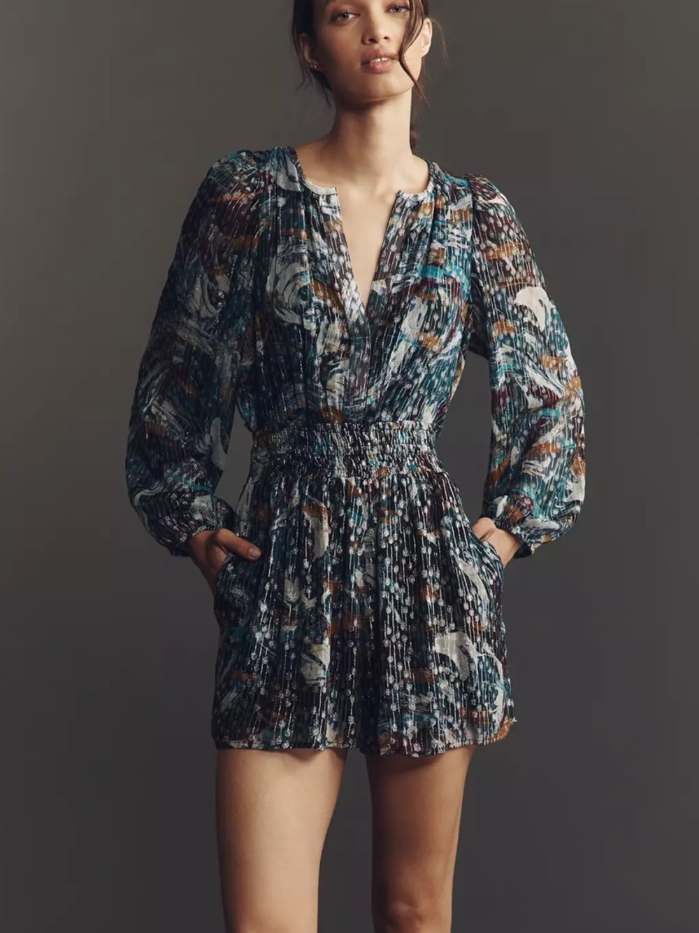 The Somerset Long-Sleeve Romper NWT